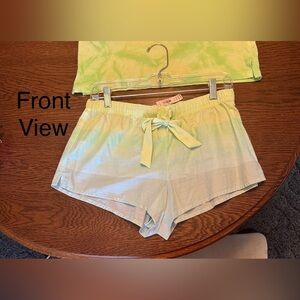 Victoria Secret sleepwear shorts size small. NWT lime green, blue